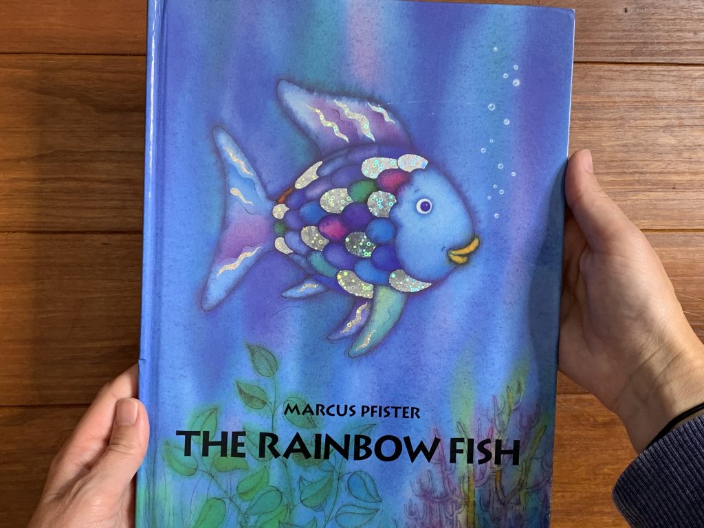 This is a picture of the children's book The Rainbow Fish by Marcus Pfister