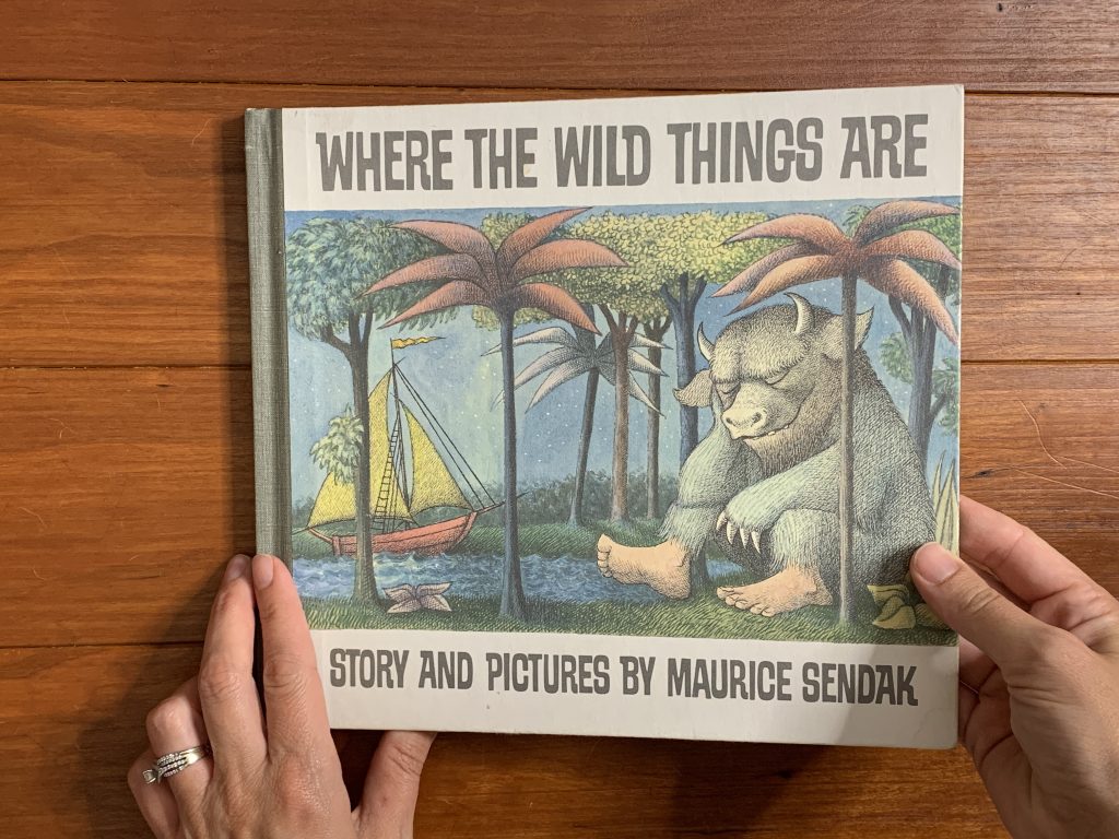 This is a picture of the book Where the Wild Things Are by Maurice Sendak- children's book