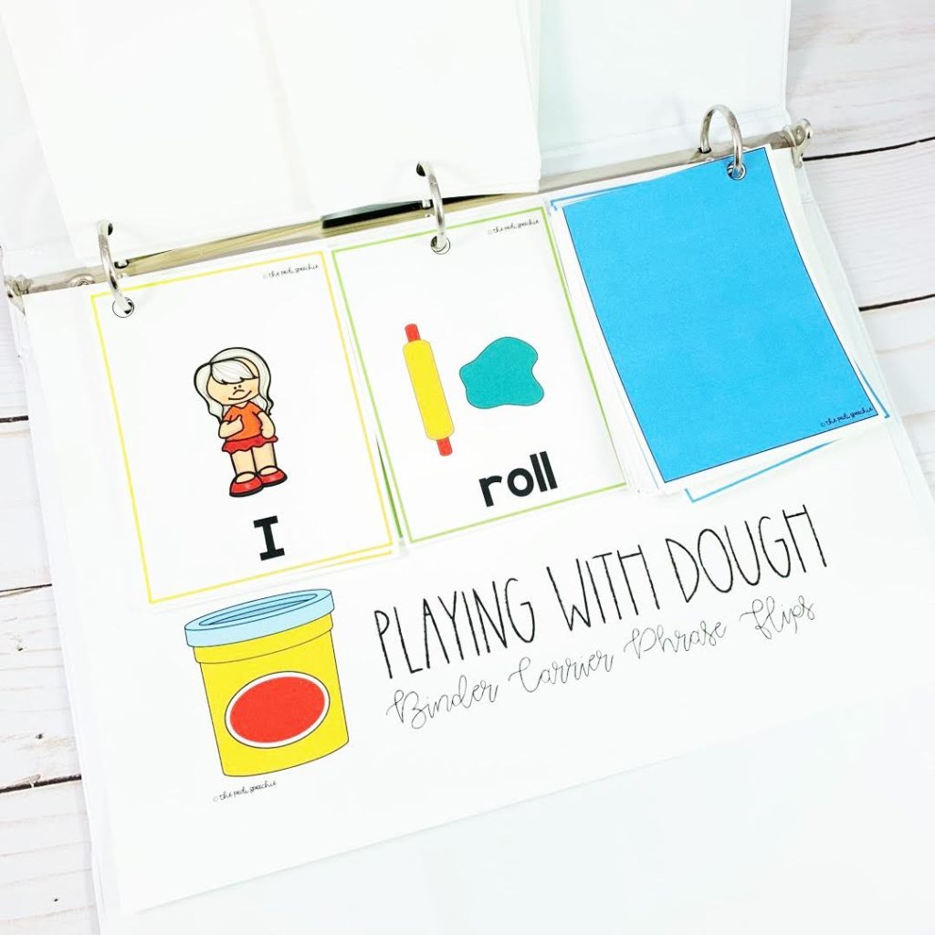 This picture shows a printable speech therapy activity for increasing MLU